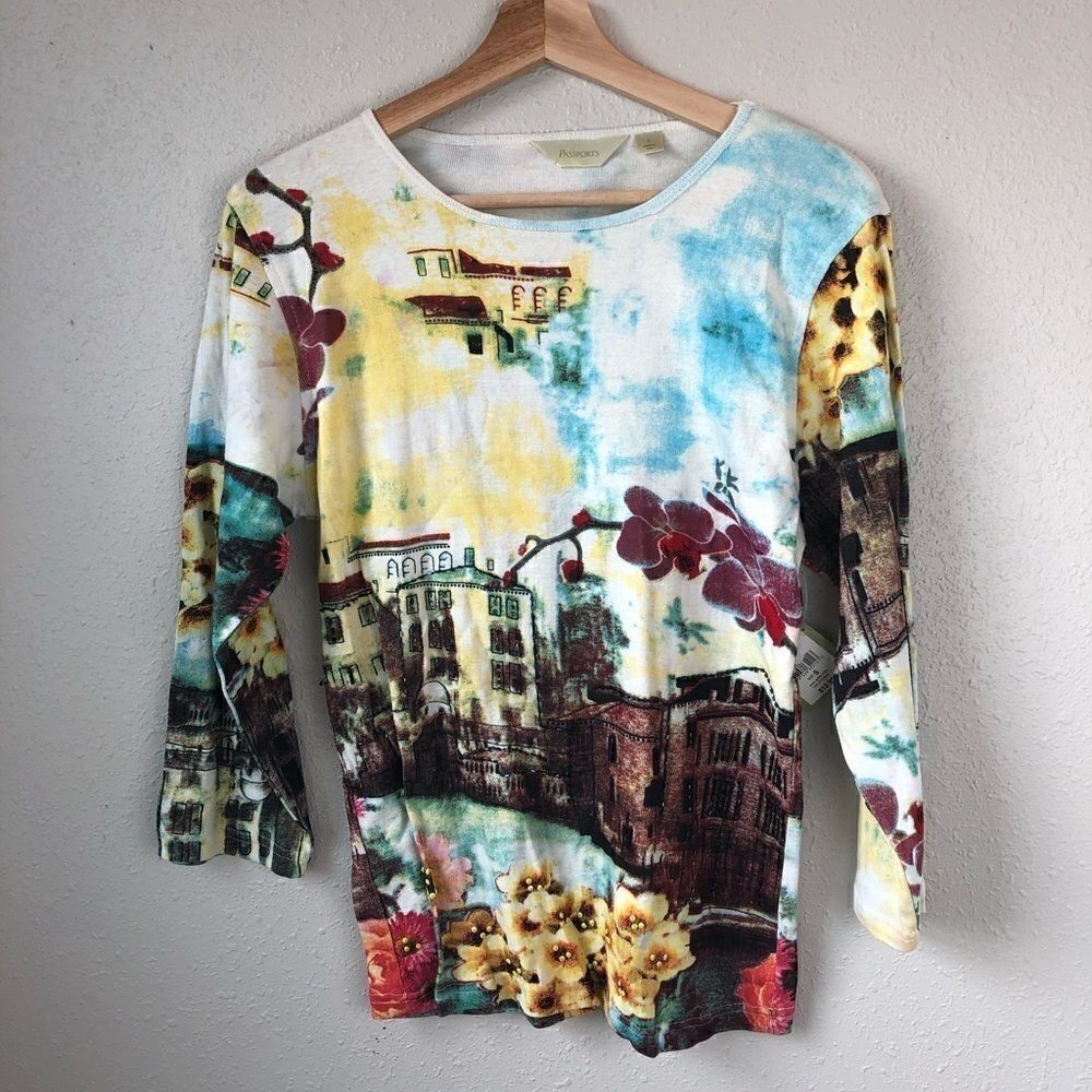 NWT Passports Beaded Top Size Small